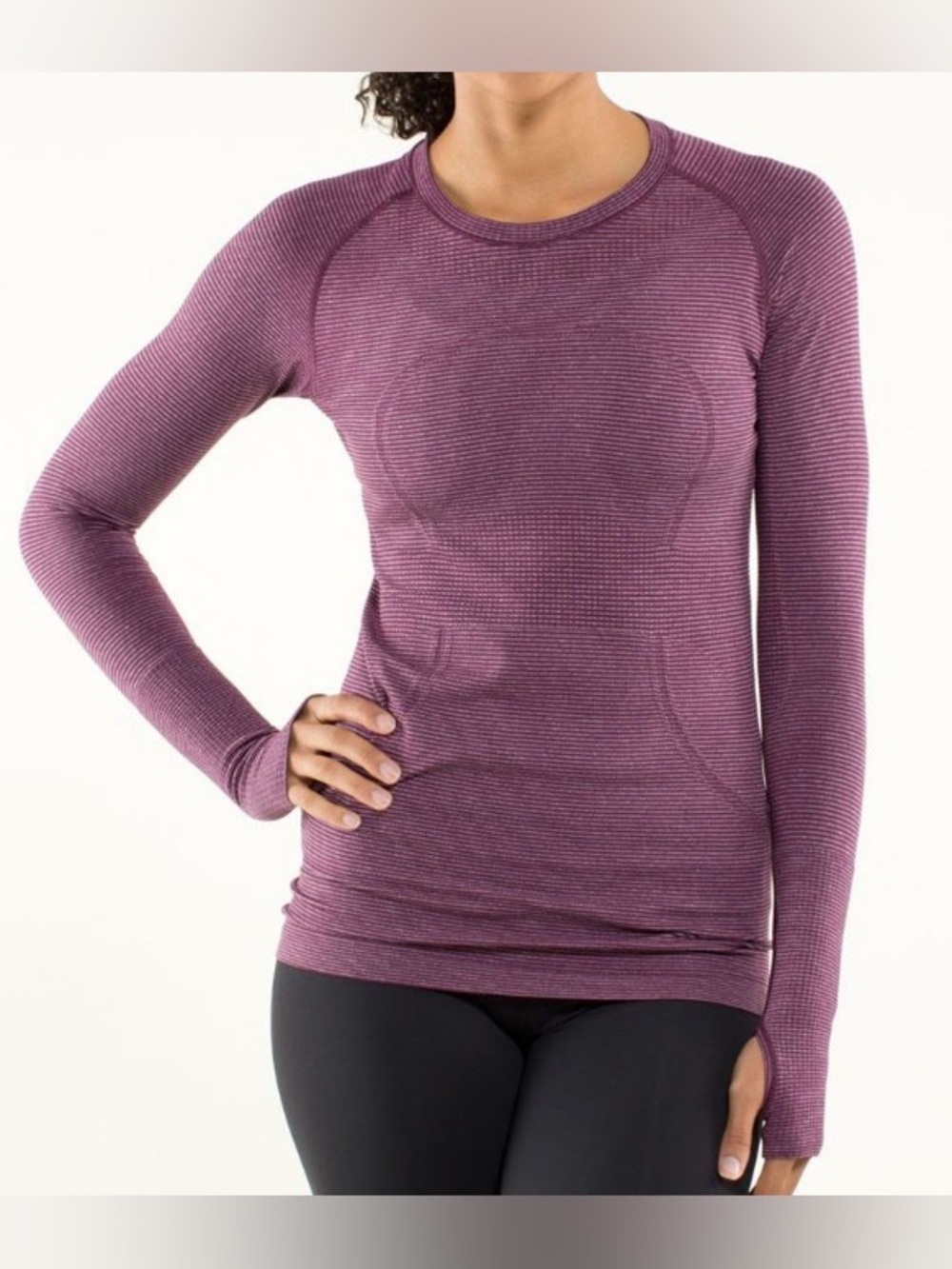 Lululemon Swiftly Tech Long Sleeve in 
Heathered Plum Women’s Size 6
